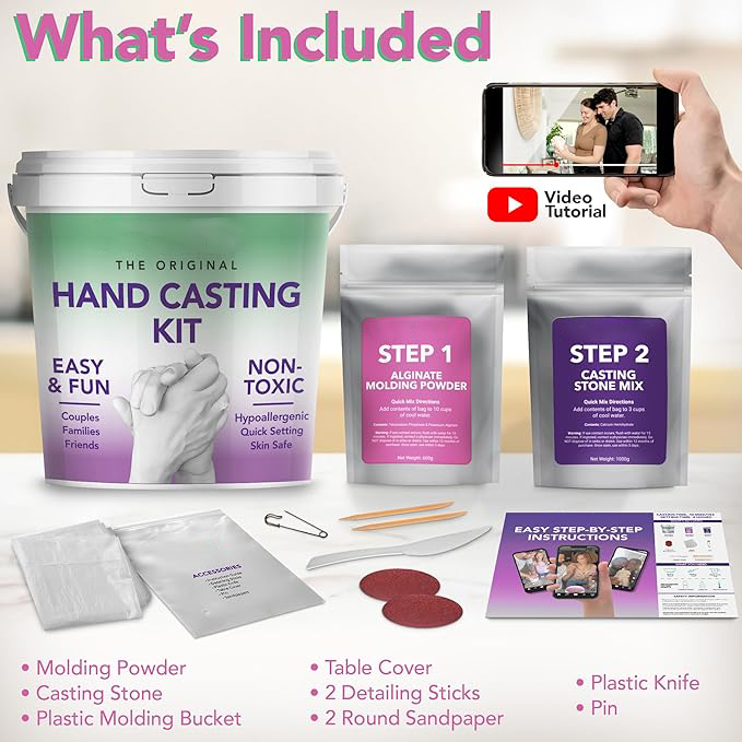 Hand Casting Kit for Couples – Perfect Anniversary & Wedding Gift