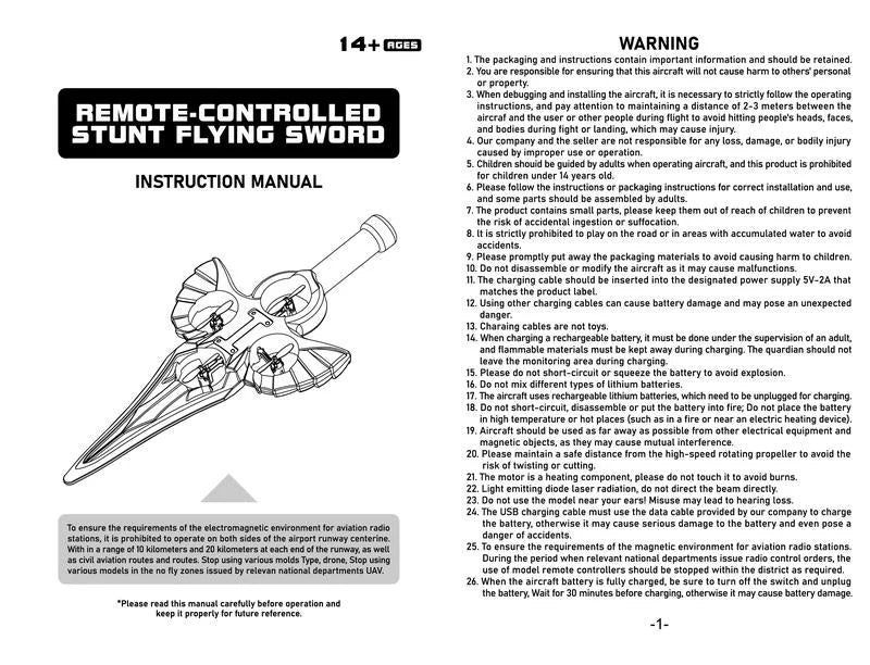 RC Flying Sword – 4 Axis Stable Flight